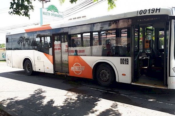 Alcoholizados intentan llevarse un Metro Bus
