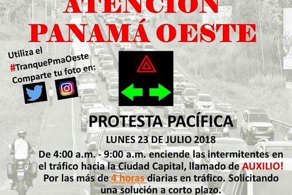 Residentes de Panamá Oeste protestaran para pedir solución al tranque hacia la capital