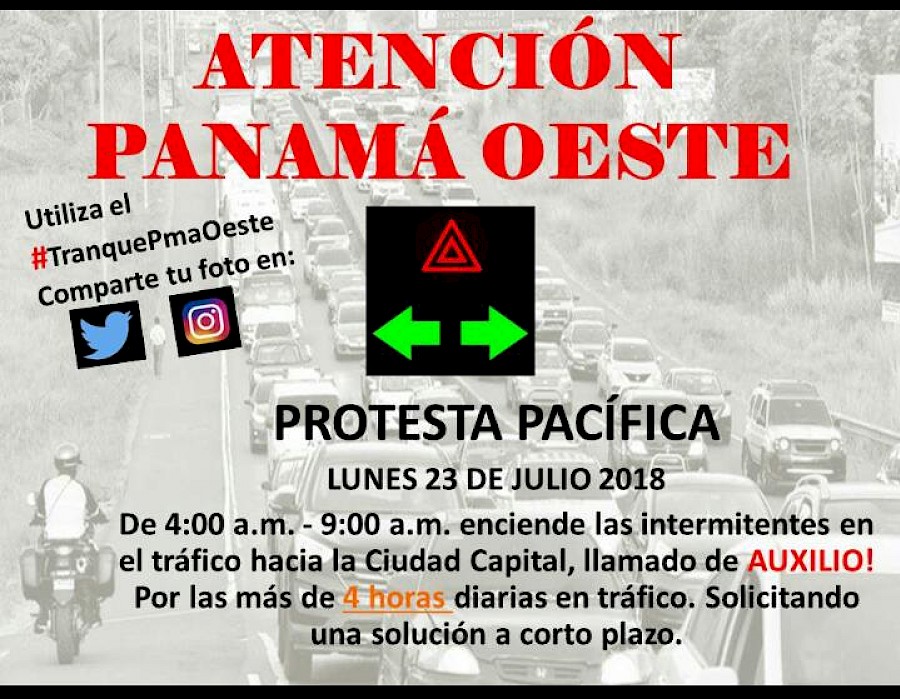 Residentes de Panamá Oeste protestaran para pedir solución al tranque hacia la capital