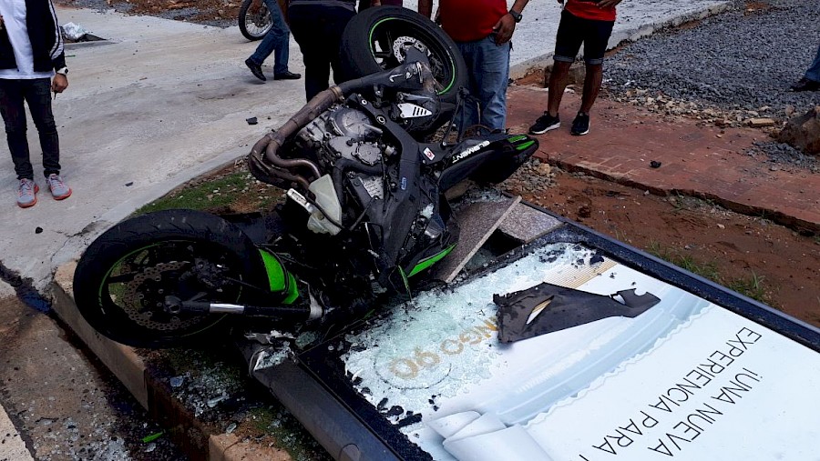 Motorizado herido por colisión en calle 50