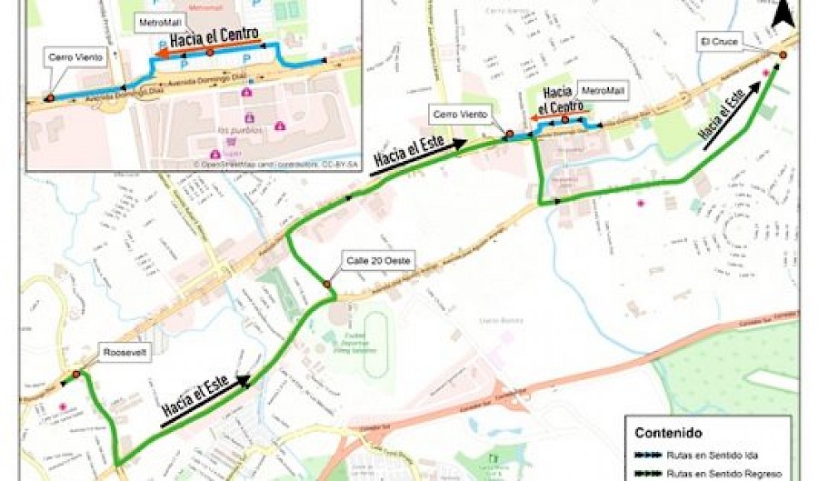 Desvíos e inhabilitación temporal de paradas de MiBus en la Av. Domingo Díaz