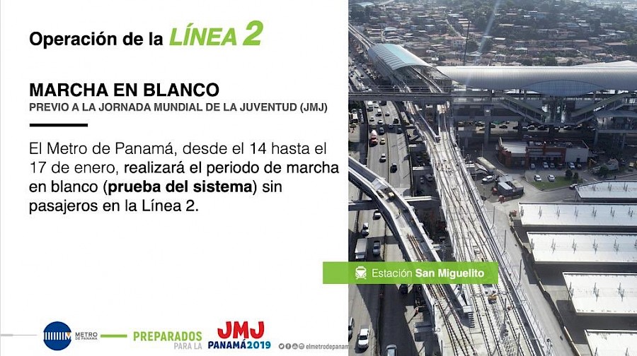 El Metro de Panamá detalla su plan de operación para la JMJ