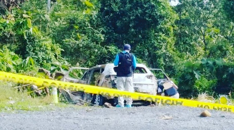 Encuentran dos cuerpos dentro de un auto calcinado en Capira